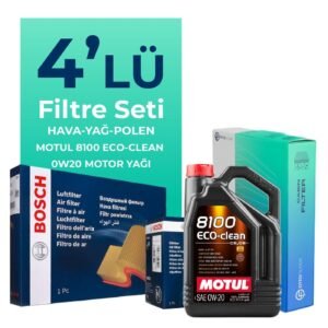 BOSCH Jeep Compass 1.3 Benzin Filtre Bakım Seti Motul Motor Yağlı (2020-2024) 4 Lü