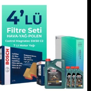 BOSCH Kia Sorento 2.2 Dizel Filtre Bakım Seti Castrol Motor Yağlı (2010-2012) 4 Lü