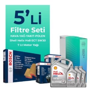Bosch Kia Sorento 2.2 Dizel Filtre Bakım Seti Shell Motor Yağlı (2010-2012) 5 Li
