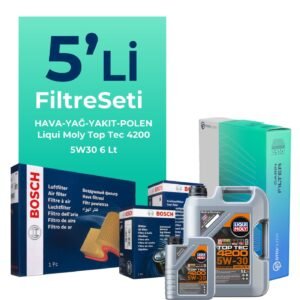 BOSCH Mercedes CLA180 Dizel Filtre Bakım Seti Liqui Moly Motor Yağlı (2019-2022) 5 Li