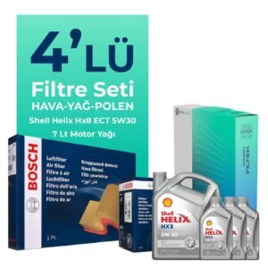 Bosch Mercedes E200 Filtre Bakım Seti Shell Motor Yağlı (2016-2018) 4 Lü