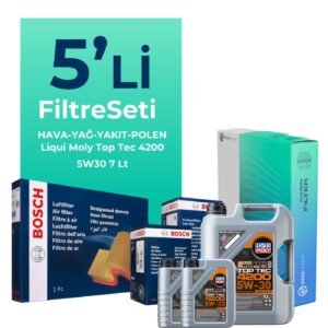BOSCH Mercedes E220 Dizel Filtre Bakım Seti Liqui Moly Motor Yağlı (2018-2022) 5 Li
