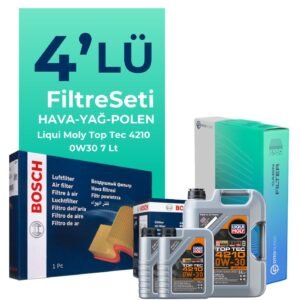 Bosch Mercedes GLC250 Benzin Filtre Bakım Seti Liqui Moly Motor Yağlı (2015-2019) 4 Lü