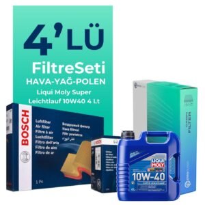 BOSCH Mitsubishi Colt 1.5 Filtre Bakım Seti Liqui Moly Motor Yağlı (2004-2012) 4 Lü