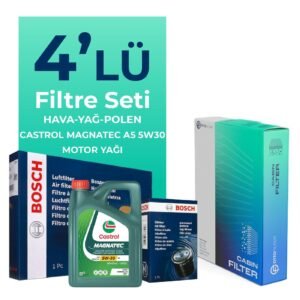 BOSCH Mitsubishi Lancer 1.6 Filtre Bakım Seti Castrol Motor Yağlı (2012-2017) 4 Lü