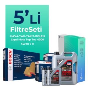 BOSCH Nissan Navara 2.3 Dizel Filtre Bakım Seti Liqui Moly Motor Yağlı (2015-2021) 5 Li