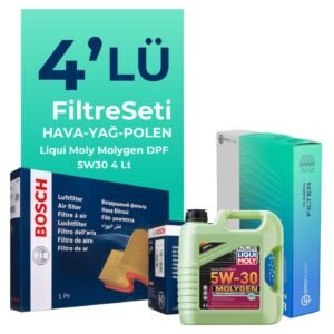 BOSCH Peugeot 206+ 1.4 Benzin Filtre Bakım Seti Liqui Moly Motor Yağlı (2010-2013) 4 Lü
