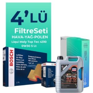 BOSCH Peugeot 301 1.6 Benzin Vti Filtre Bakım Seti Liqui Moly Motor Yağlı (2012-2016) 4 Lü