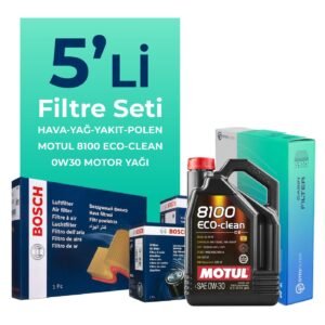 BOSCH Peugeot 5008 1.6 BlueHDi Dizel Filtre Bakım Seti Motul Motor Yağlı (2016-2019) 5 Li