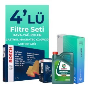 BOSCH Peugeot 508 1.6 BlueHDi Dizel Filtre Bakım Seti Castrol Motor Yağlı (2014-2018) 4 Lü