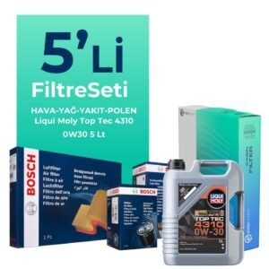 BOSCH Peugeot 508 1.6 BlueHDi Dizel Filtre Bakım Seti Liqui Moly Motor Yağlı (2014-2018) 5 Li
