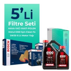BOSCH Peugeot Expert 1.5 Dizel Filtre Bakım Seti Motul Motor Yağlı (2017-2025) 5 Li
