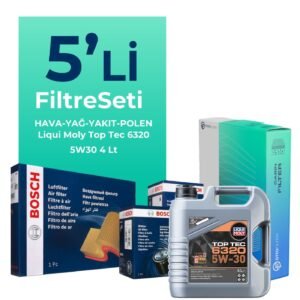 BOSCH Peugeot Partner 1.5 Dizel Filtre Bakım Seti Liqui Moly Motor Yağlı (2019-2024) 5 Li