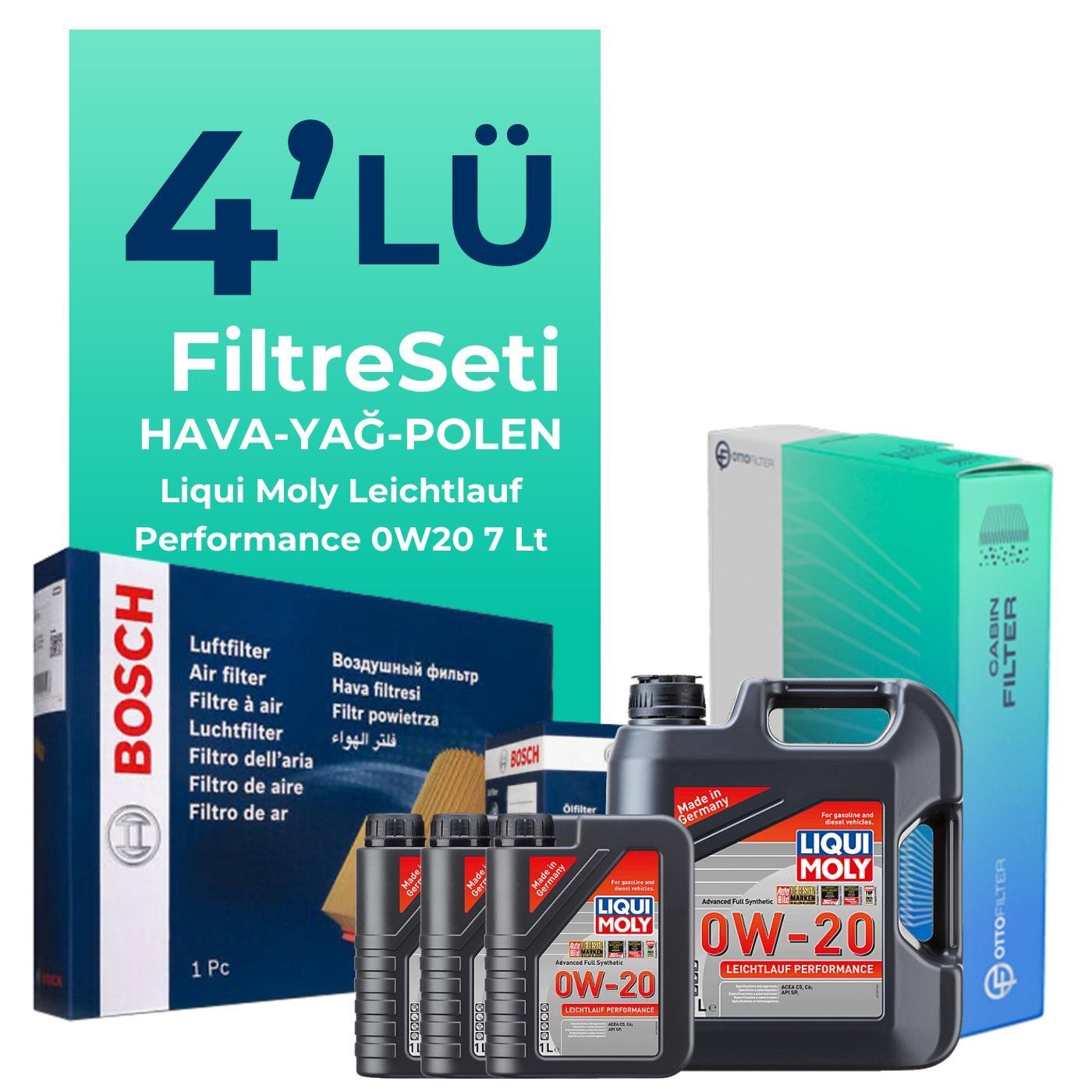 bosch-range-rover-vogue-2-0-benzin-filtre-bakim-seti-liqui-moly-motor-yagli-2018-2021-4-lu-123067 BOSCH Range Rover Vogue 2.0 Benzin Filtre Bakım Seti Liqui Moly Motor Yağlı (2018-2021) 4 Lü - Görsel 1