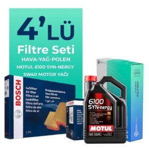 BOSCH Renault Captur 0.9 Benzin TCe Filtre Bakım Seti Motul Motor Yağlı (2013-2019) 4 Lü