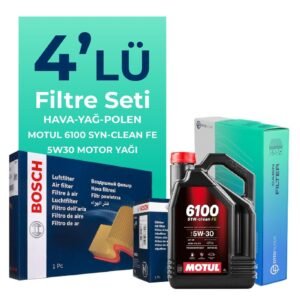 BOSCH Renault Kadjar 1.5 Dizel Filtre Bakım Seti Motul Motor Yağlı (2015-2018) 4 Lü
