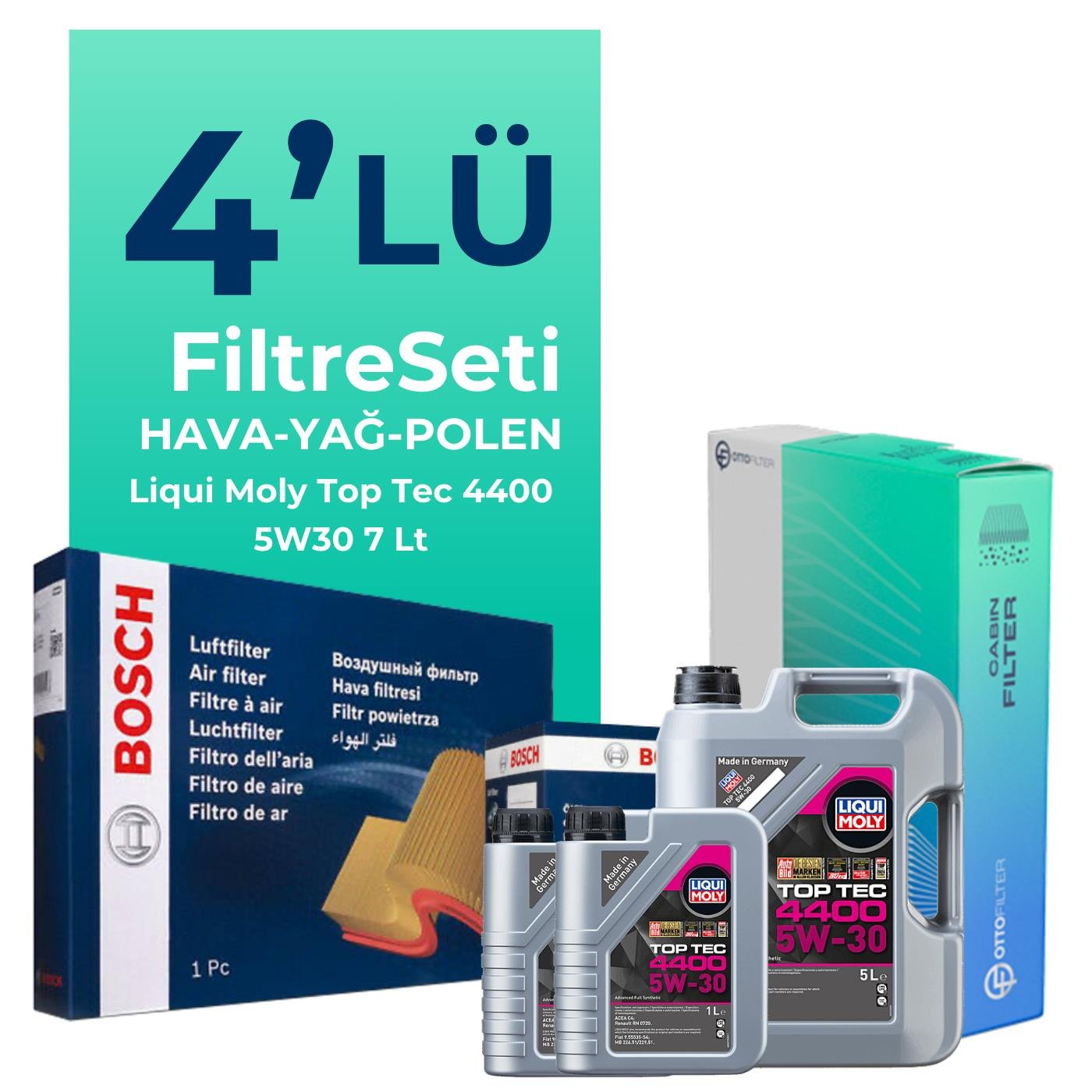 bosch-renault-latitude-2-0-dizel-filtre-bakim-seti-liqui-moly-motor-yagli-2010-2015-4-lu-128381 BOSCH Renault Latitude 2.0 Dizel Filtre Bakım Seti Liqui Moly Motor Yağlı (2010-2015) 4 Lü - Görsel 1