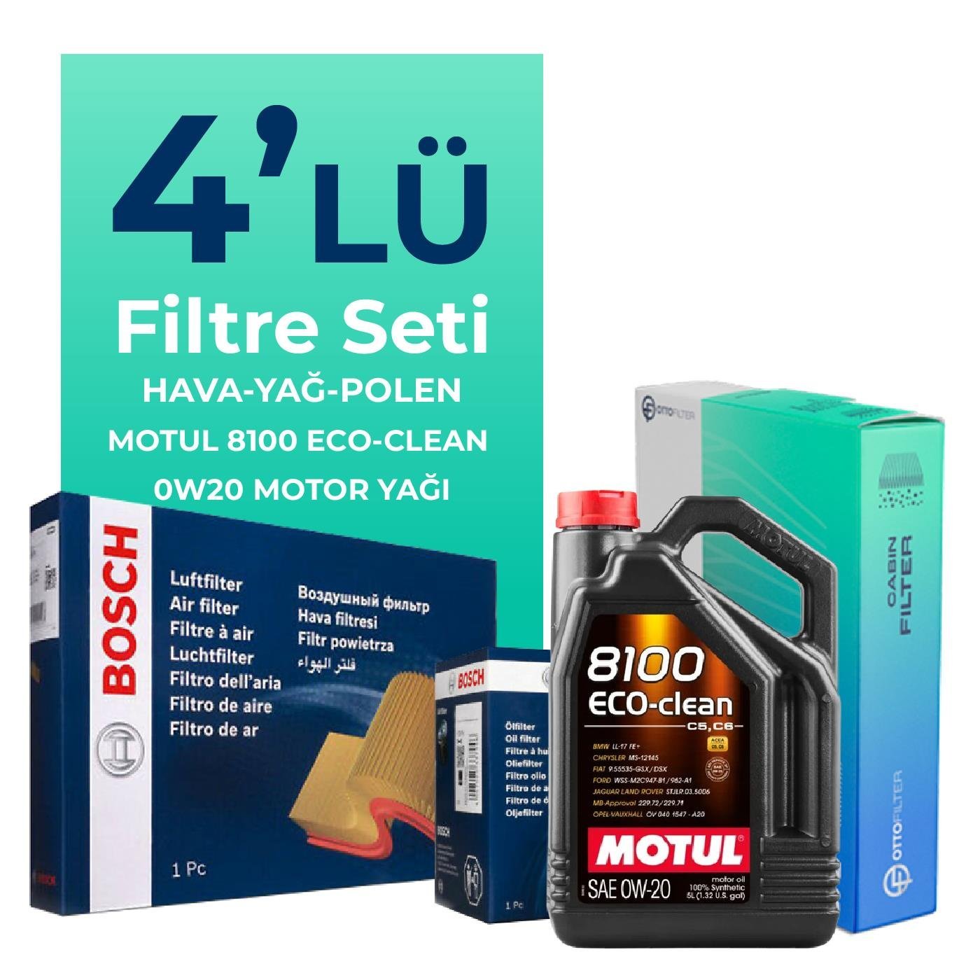bosch-seat-ibiza-1-5-tsi-filtre-bakim-seti-motul-motor-yagli-2021-2024-4-lu-62625 BOSCH Seat İbiza 1.5 TSi Filtre Bakım Seti Motul Motor Yağlı (2021-2024) 4 Lü - Görsel 1