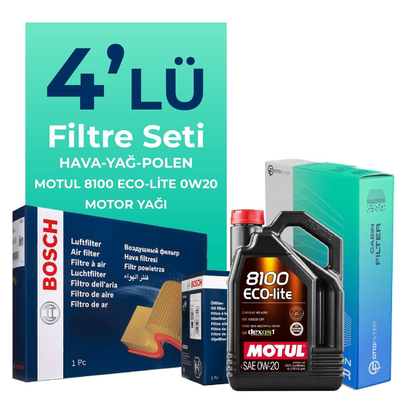 bosch-suzuki-vitara-1-4-hybrid-filtre-bakim-seti-motul-motor-yagli-2021-2025-4-lu-103429 BOSCH Suzuki Vitara 1.4 Hybrid Filtre Bakım Seti Motul Motor Yağlı (2021-2025) 4 Lü - Görsel 1
