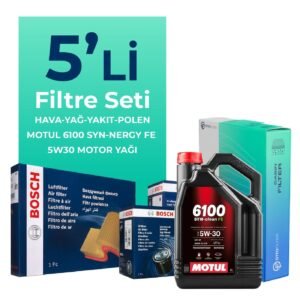 BOSCH Toyota Auris 1.4 Dizel Filtre Bakım Seti Motul Motor Yağlı (2013-2018) 5 Li