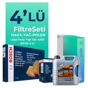 BOSCH Volkswagen CC 1.4 TSi Filtre Bakım Seti Liqui Moly Motor Yağlı (2015-2017) 4 Lü