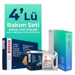 BOSCH Volkswagen Touareg 2.5 Dizel Filtre Bakım Seti Shell Motor Yağlı (2004-2009) 4 Lü