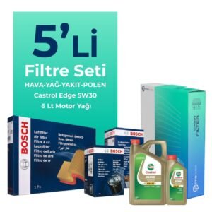 BOSCH Volkswagen Transporter T6 2.0 Dizel Filtre Bakım Seti Castrol Motor Yağlı (2015-2023) 5 Li