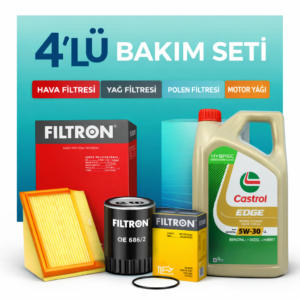 Filtron Subaru Outback 2.0 Dizel Castrol Edge 5W-30 6 Lt Motor Yağı Filtre Seti (2011-2014) 4 Lü