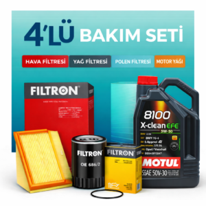 Filtron Citroen Nemo 1.3 Dizel Motul Eco-Lite 0W-20 Motor Yağı Filtre Seti (2010-2017) 4 Lü
