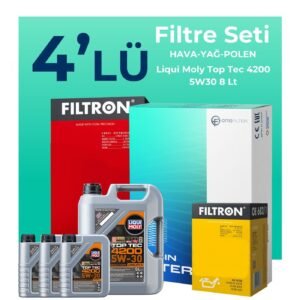 Filtron Audi A7 3.0 Dizel QUATRO 245HP Filtre Bakım Seti Liqui Moly Motor Yağlı (2010-2016) 4 Lü