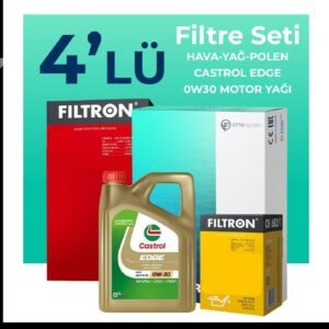 Filtron Audi Q5 40 TDi Filtre Bakım Seti Castrol Motor Yağlı (2021-2024) 4 Lü