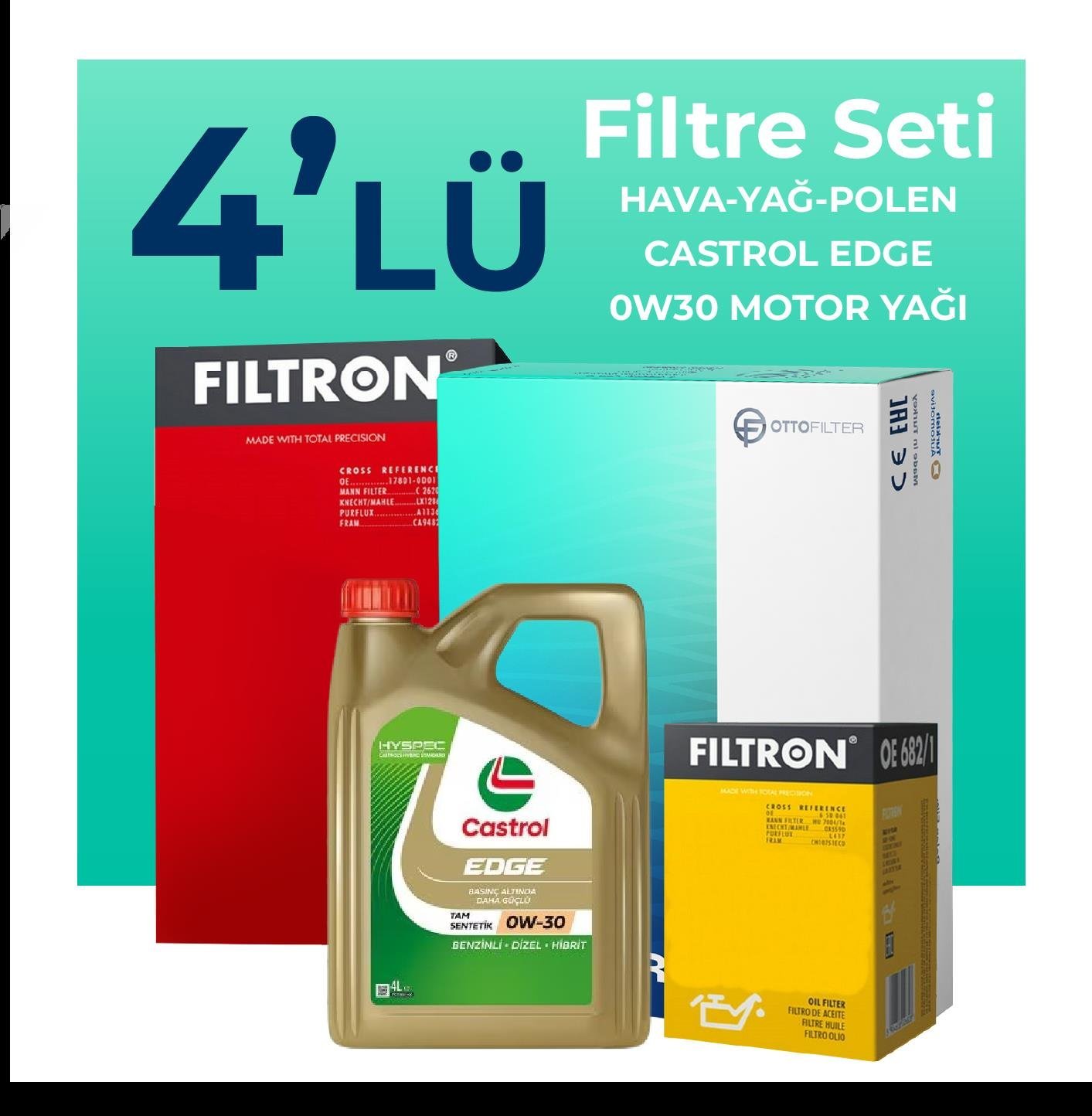 filtron-audi-q5-40-tdi-filtre-bakim-seti-castrol-motor-yagli-2021-2024-4-lu-103994 Filtron Audi Q5 40 TDi Filtre Bakım Seti Castrol Motor Yağlı (2021-2024) 4 Lü - Görsel 1