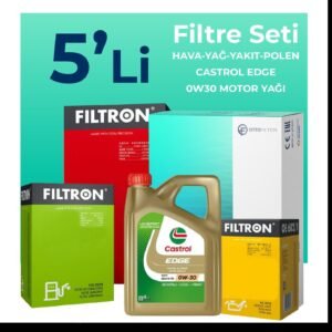 Filtron Audi Q5 40 TDi Filtre Bakım Seti Castrol Motor Yağlı (2021-2024) 5 Li