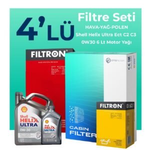 Filtron Audi Q5 40 TDi Filtre Bakım Seti Shell Motor Yağlı (2021-2024) 4 Lü