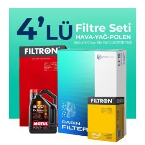 Filtron BMW 4.20 Dizel Filtre Bakım Seti Motul Motor Yağlı (2013-2016) 4 Lü