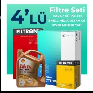 Filtron BMW X1 2.0i Filtre Bakım Seti Shell Motor Yağlı (2023-2024) 4 Lü