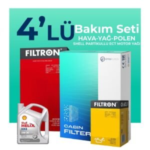 Filtron Chevrolet CRUZE 1.4 T Benzin Filtre Bakım Seti Shell Motor Yağlı (2012-2014) 4 Lü