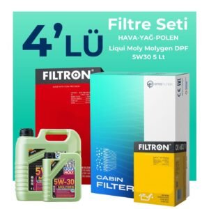 Filtron Citroen DS3 1.6 THP Benzinli Filtre Bakım Seti Liqui Moly Motor Yağlı (2009-2016) 4 Lü