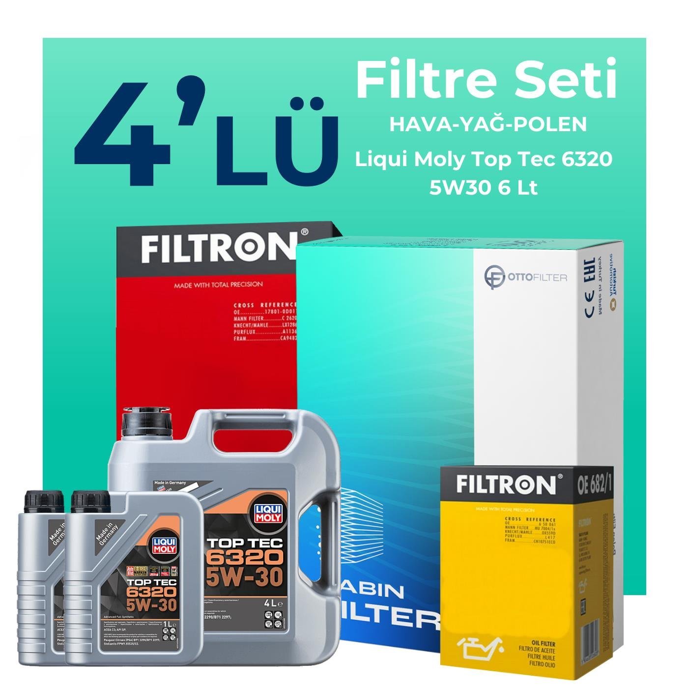 filtron-citroen-jumpy-1-5-dizel-filtre-bakim-seti-liqui-moly-motor-yagli-2017-2024-4-lu-122643 Filtron Citroen Jumpy 1.5 Dizel Filtre Bakım Seti Liqui Moly Motor Yağlı (2017-2024) 4 Lü - Görsel 1