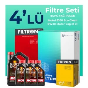 Filtron Citroen Jumpy 2.0 Dizel Filtre Bakım Seti Motul Motor Yağlı (2017-2024) 4 Lü