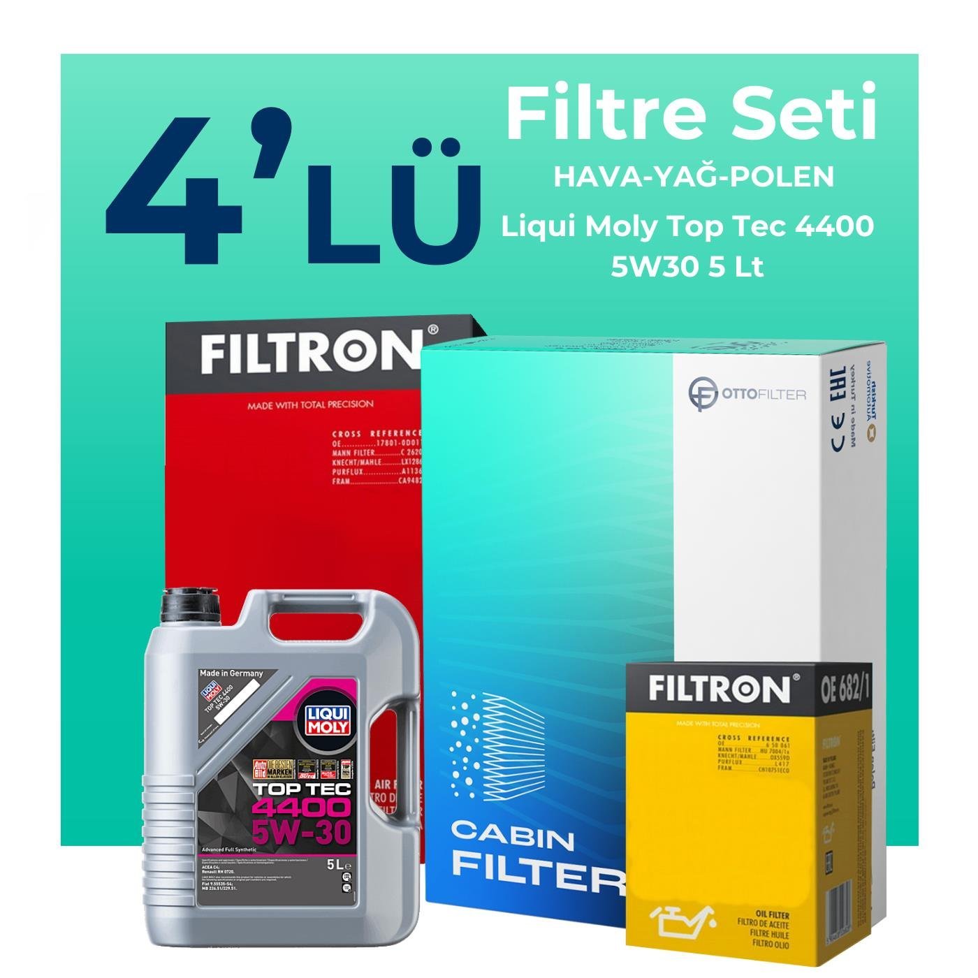 filtron-dacia-duster-1-5-dizel-filtre-bakim-seti-liqui-moly-motor-yagli-2010-2013-4-lu-128303 Filtron Dacia Duster 1.5 Dizel Filtre Bakım Seti Liqui Moly Motor Yağlı (2010-2013) 4 Lü - Görsel 1