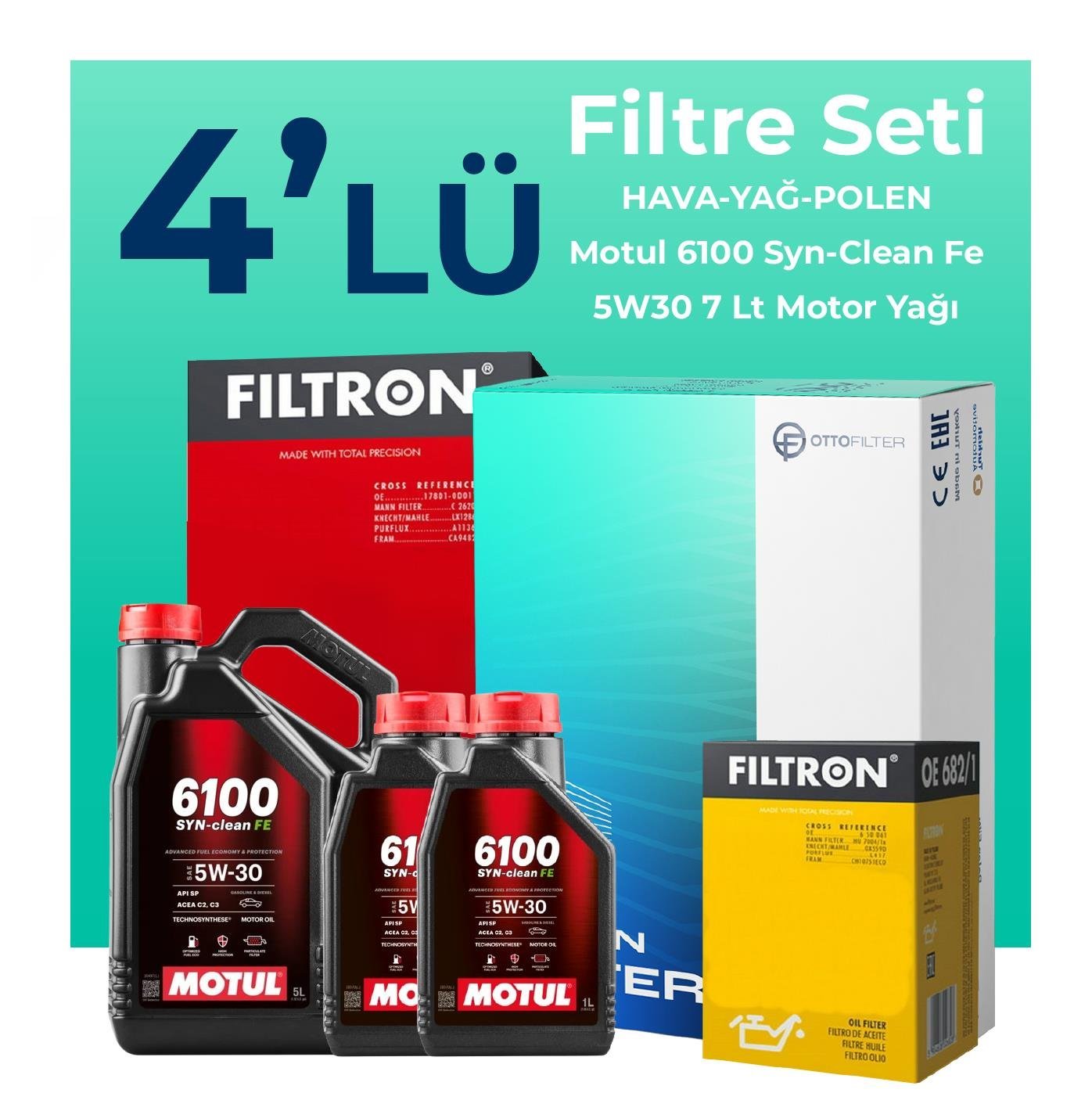 filtron-dodge-nitro-2-8-dizel-filtre-bakim-seti-motul-motor-yagli-2007-2012-4-lu-108250 Filtron Dodge Nitro 2.8 Dizel Filtre Bakım Seti Motul Motor Yağlı (2007-2012) 4 Lü - Görsel 1