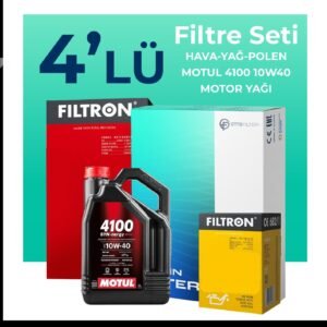 Filtron Fiat Albea 1.2 Benzinli Filtre Bakım Seti Motul Motor Yağlı (2002-2008) 4 Lü