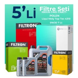 Filtron Fiat Ducato 2.3 Dizel Filtre Bakım Seti Liqui Moly Motor Yağlı (2019-2023) 5 Li