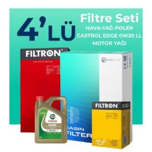 Filtron Fiat Egea 1.3 Dizel Filtre Bakım Seti Castrol Motor Yağlı (2019-2023) 4 Lü