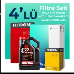 Filtron Fiat Panda 1.2 Benzinli Filtre Bakım Seti Motul Motor Yağlı (2012-2021) 4 Lü