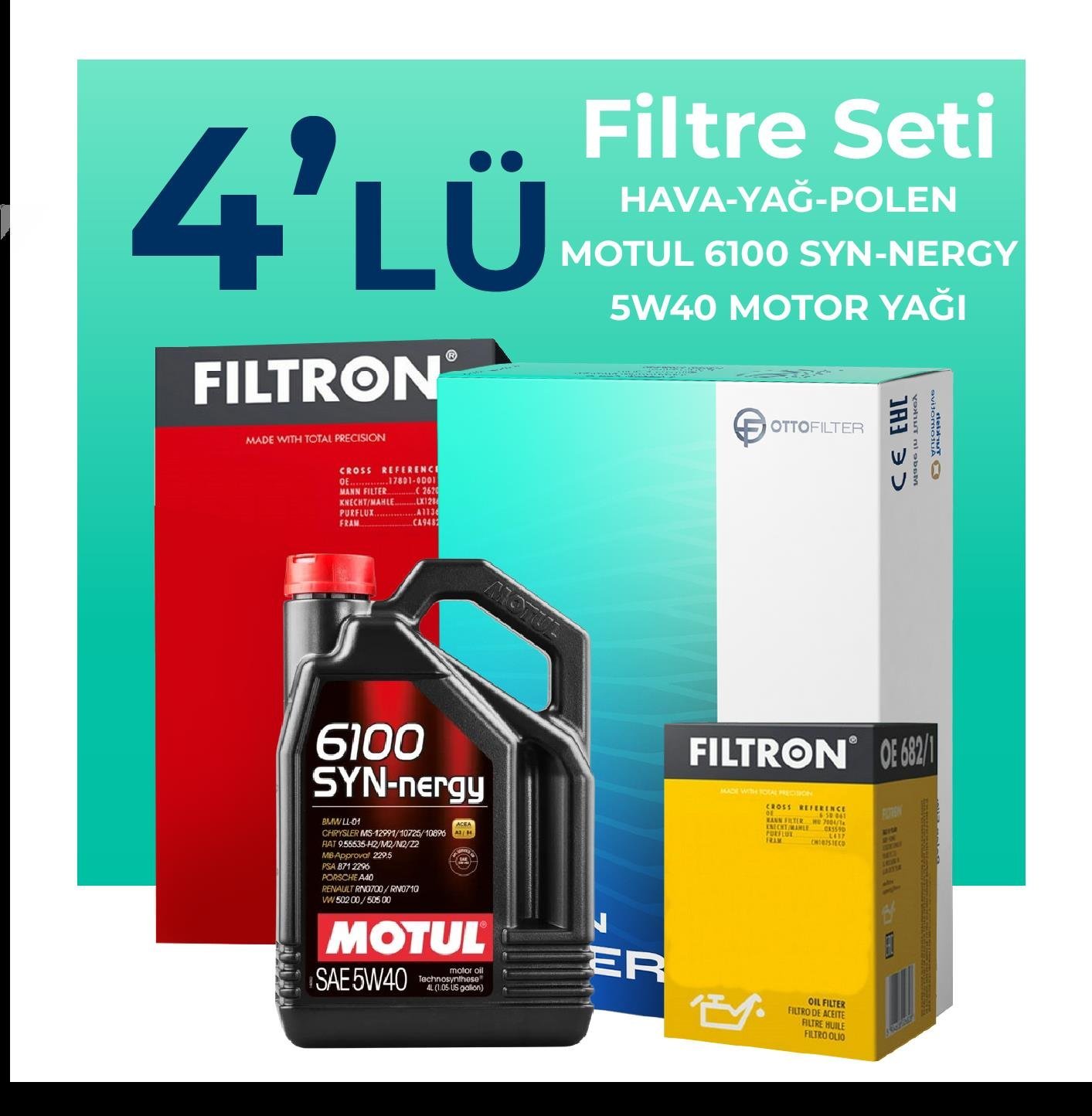 filtron-fiat-panda-1-2-benzinli-filtre-bakim-seti-motul-motor-yagli-2012-2021-4-lu-63371 Filtron Fiat Panda 1.2 Benzinli Filtre Bakım Seti Motul Motor Yağlı (2012-2021) 4 Lü - Görsel 1
