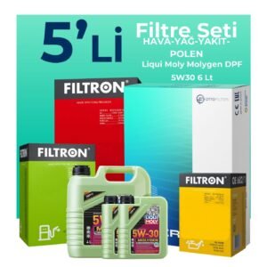Filtron Hyundai Santa FE 2.2 Dizel Filtre Bakım Seti Liqui Moly Motor Yağlı (2006-2009) 5 Li
