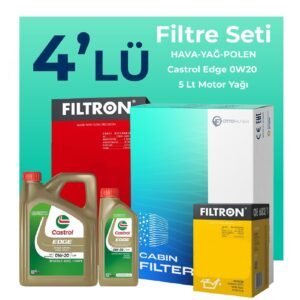 Filtron Hyundai Tucson 1.6 Benzin Filtre Bakım Seti Castrol Motor Yağlı (2020-2024) 4 Lü