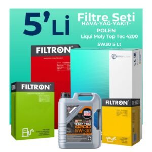 Filtron Hyundai Tucson 1.6 Dizel Filtre Bakım Seti Liqui Moly Motor Yağlı (2018-2020) 5 Li